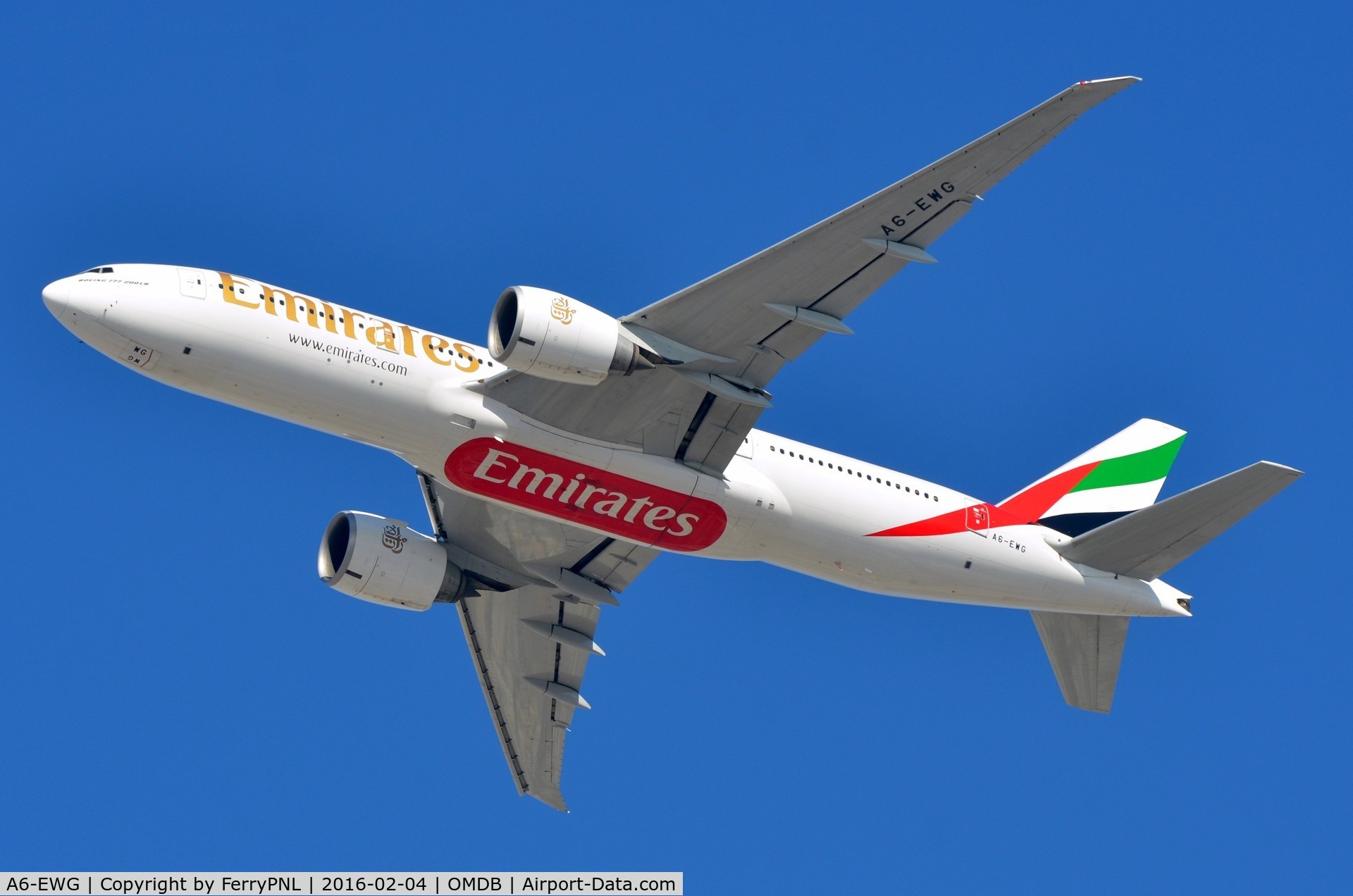 A6-EWG, 2008 Boeing 777-21H/LR C/N 35578, Emirates B772 taking=off.