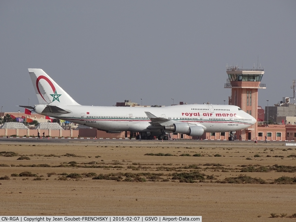 CN-RGA, 1993 Boeing 747-428 C/N 25629, Maroc One pour la visite officielle de Sa Majesté à Dakhla