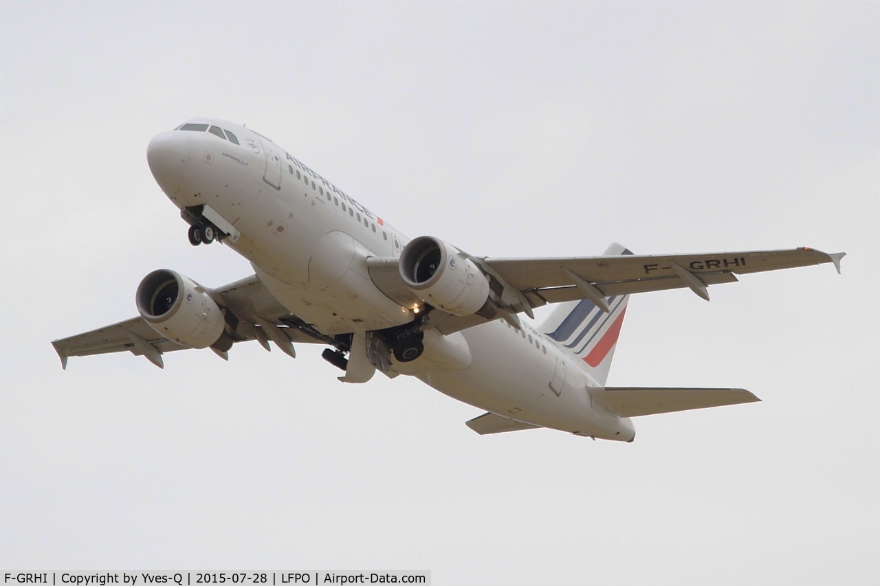 F-GRHI, 2000 Airbus A319-111 C/N 1169, Airbus A319-111, Take off rwy 24, Paris-Orly Airport (LFPO-ORY)