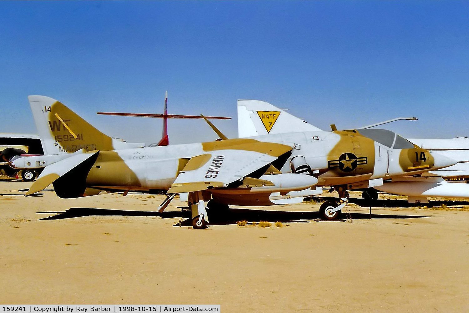 159241, Hawker Siddeley AV-8A Harrier C/N 712172, 159241   McDonnell Douglas AV-8C Harrier [712150] (United States Marines) Tucson-Pima Air and Space Museum~N 15/10/1998