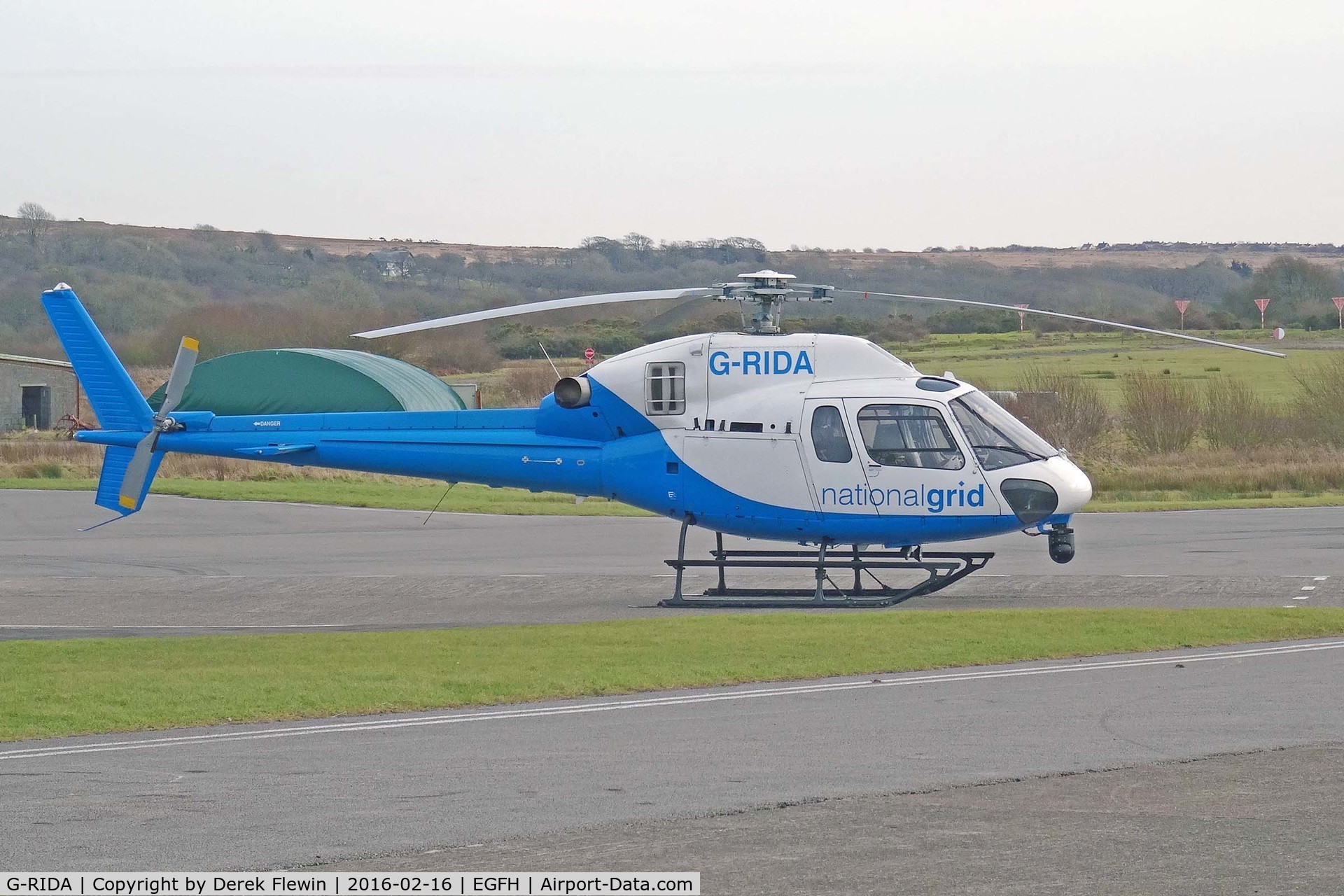 G-RIDA, 2007 Eurocopter AS-355NP Ecureuil 2 C/N 5734, Equreuil II, National Grid Electricity Transmission PLC Oxford based, previously F-WQDE, seen parked up.