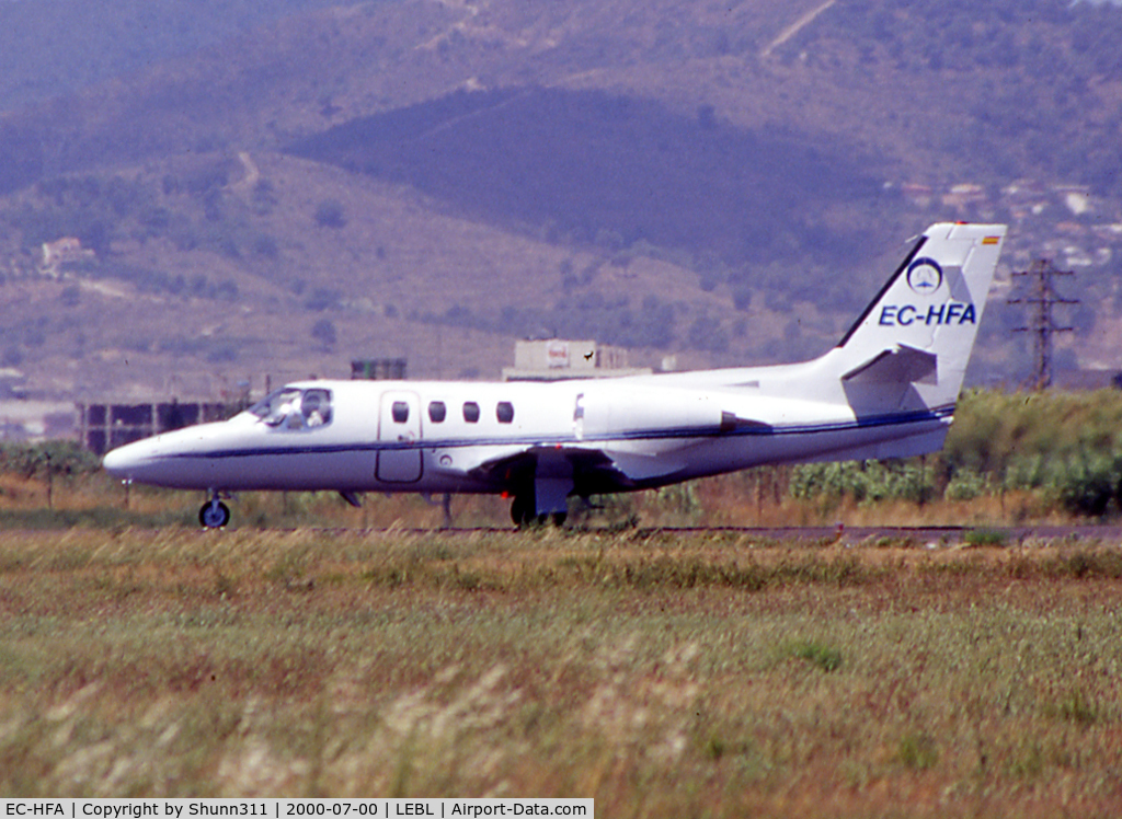EC-HFA, 1974 Cessna 500 Citation C/N 500-0209, Ready for take off from rwy 20