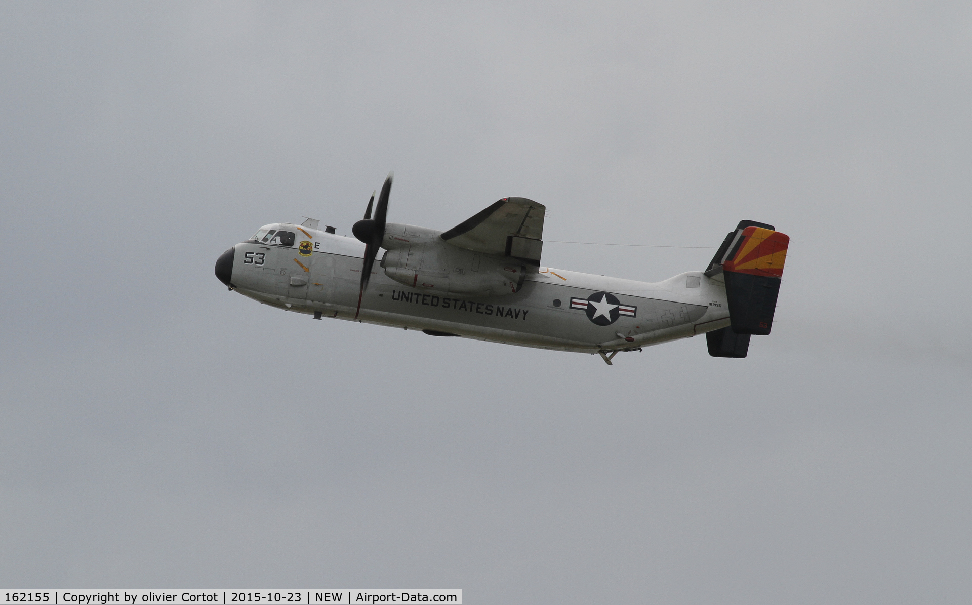 162155, Grumman C-2A Greyhound C/N 35, taking off from New Orleans