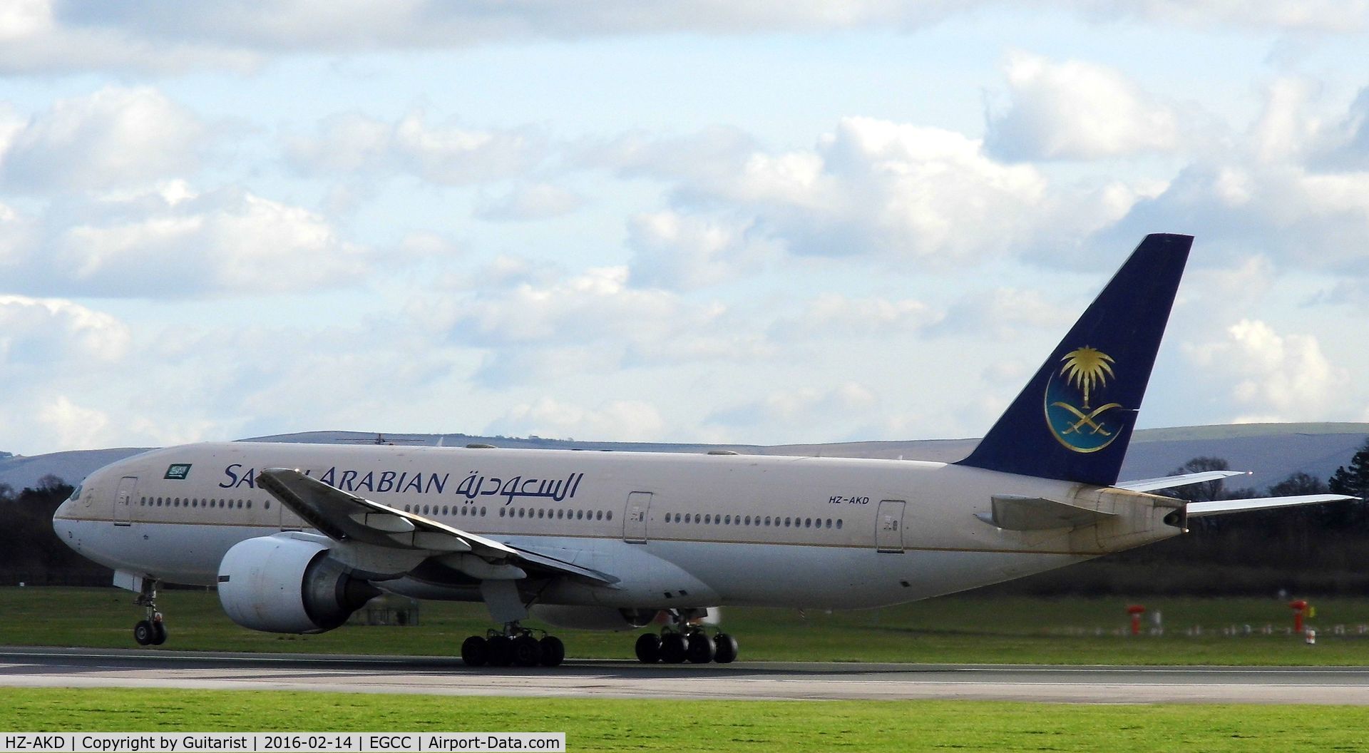 HZ-AKD, 1997 Boeing 777-268/ER C/N 28347, At Manchester