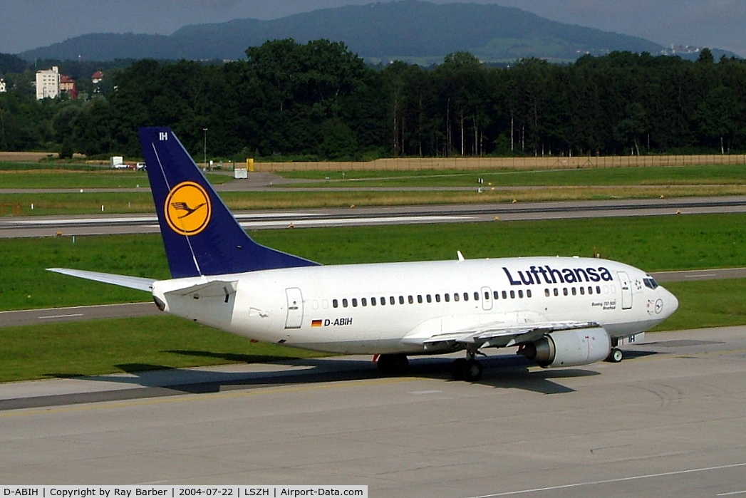 D-ABIH, 1991 Boeing 737-530 C/N 24821, Boeing 737-530 [24821] (Lufthansa) Zurich~HB 22/07/2004