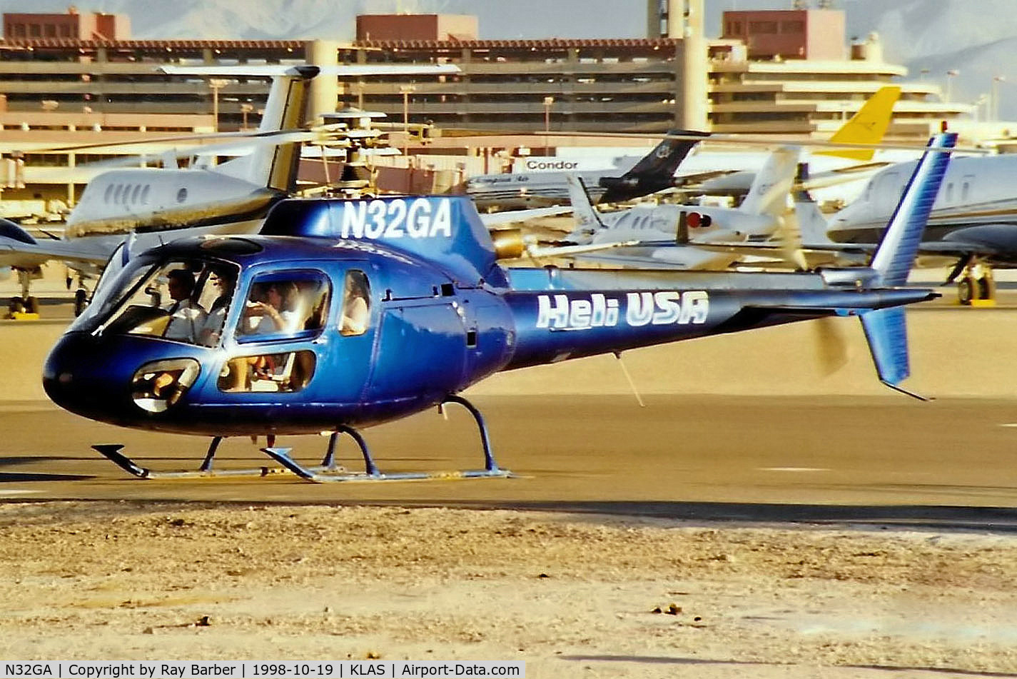 N32GA, 1979 Aerospatiale AS-350BA Ecureuil C/N 1188, Aerospatiale AS.350B Ecureuil [1188] (Heli USA) Las Vegas-McCarran International~N 19/10/1998