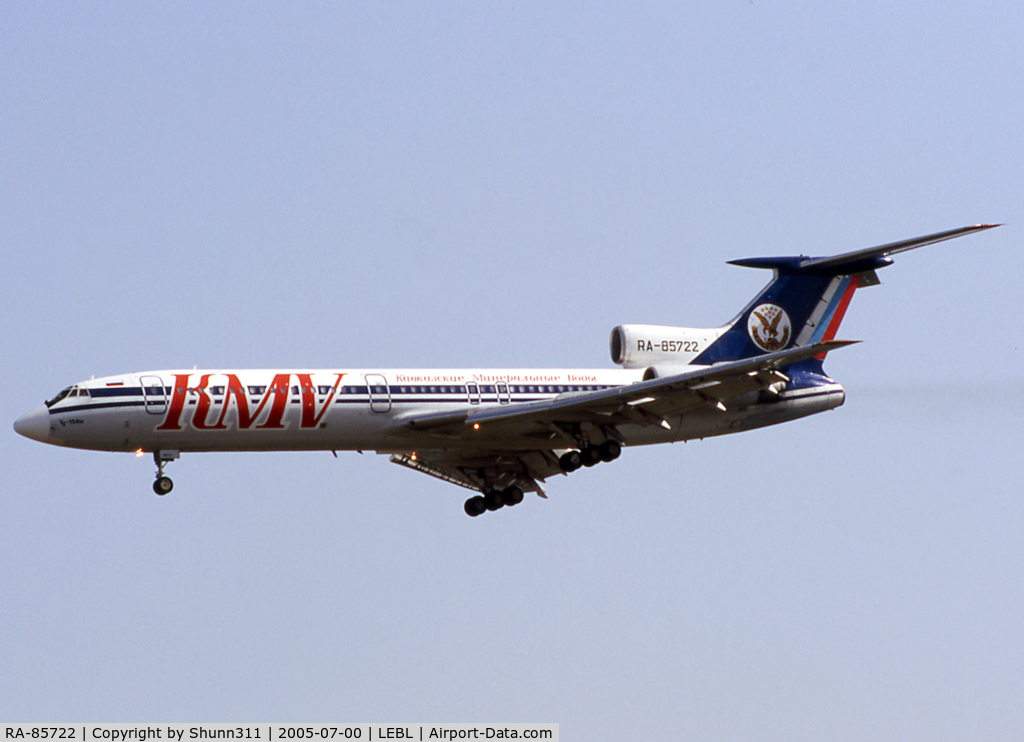 RA-85722, 1993 Tupolev Tu-154M C/N 93A954, Landing rwy 25