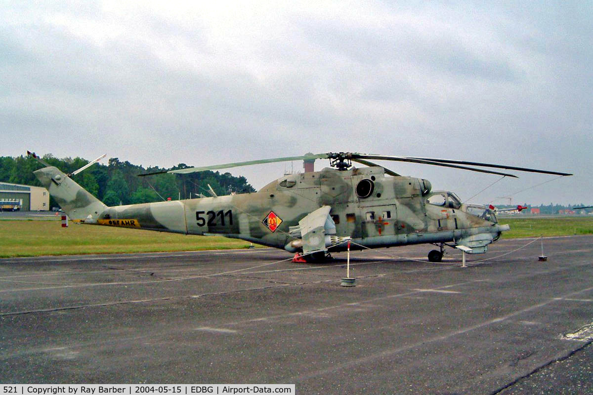 521, Mil Mi-24D Hind D C/N 110171, Mil Mi-24D [110171] (Ex East German Air Force) Berlin-Gatow~D 15/05/2004 Marked 5211