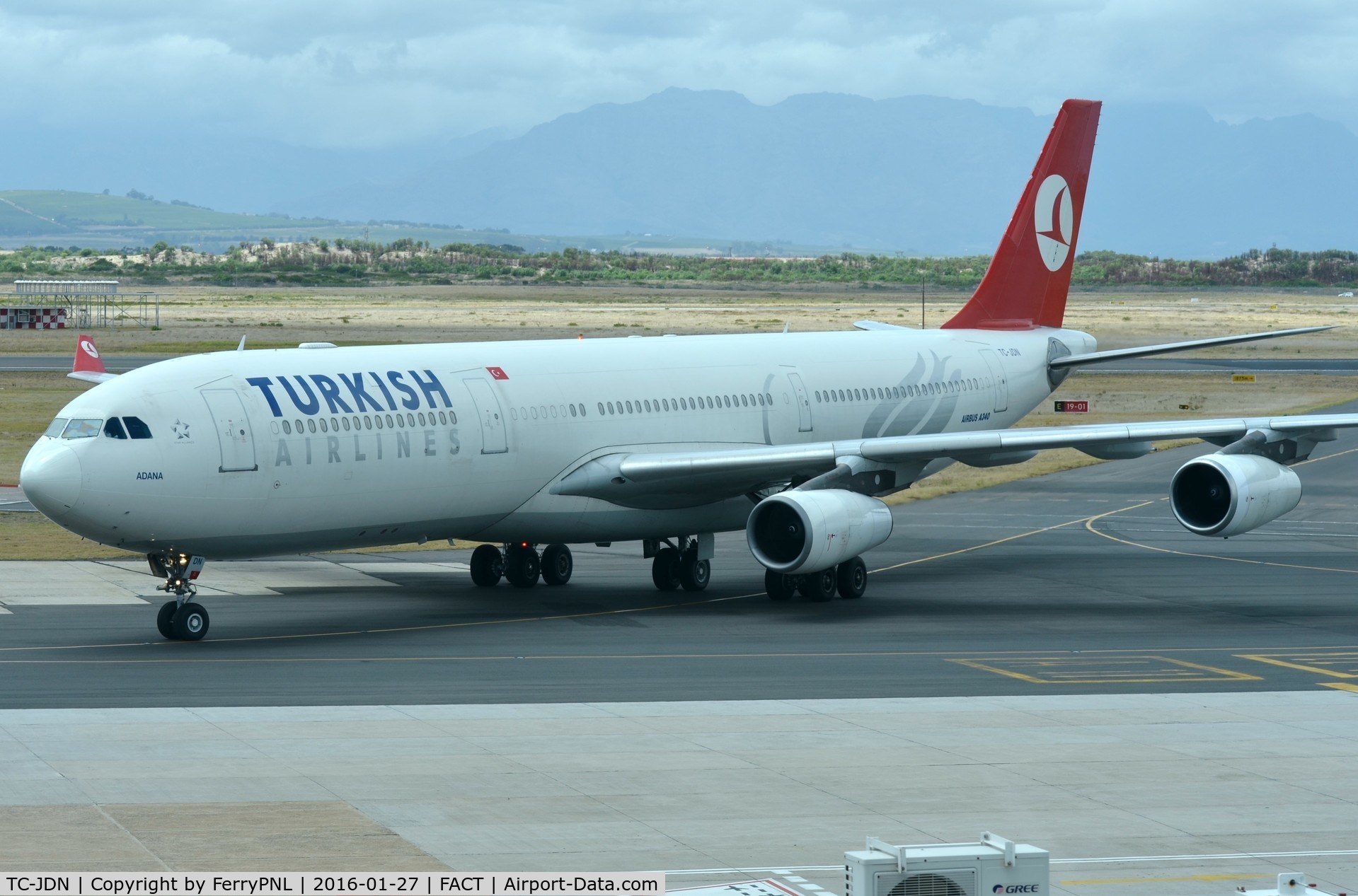 TC-JDN, 1997 Airbus A340-313X C/N 180, Turkish A343 Arriving in CPT