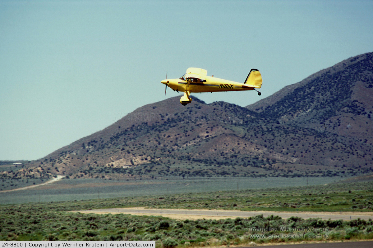24-8800, 1947 Luscombe 8E Silvaire C/N 5339, 24-8800 in flight at Reno Stead Nevada airport.