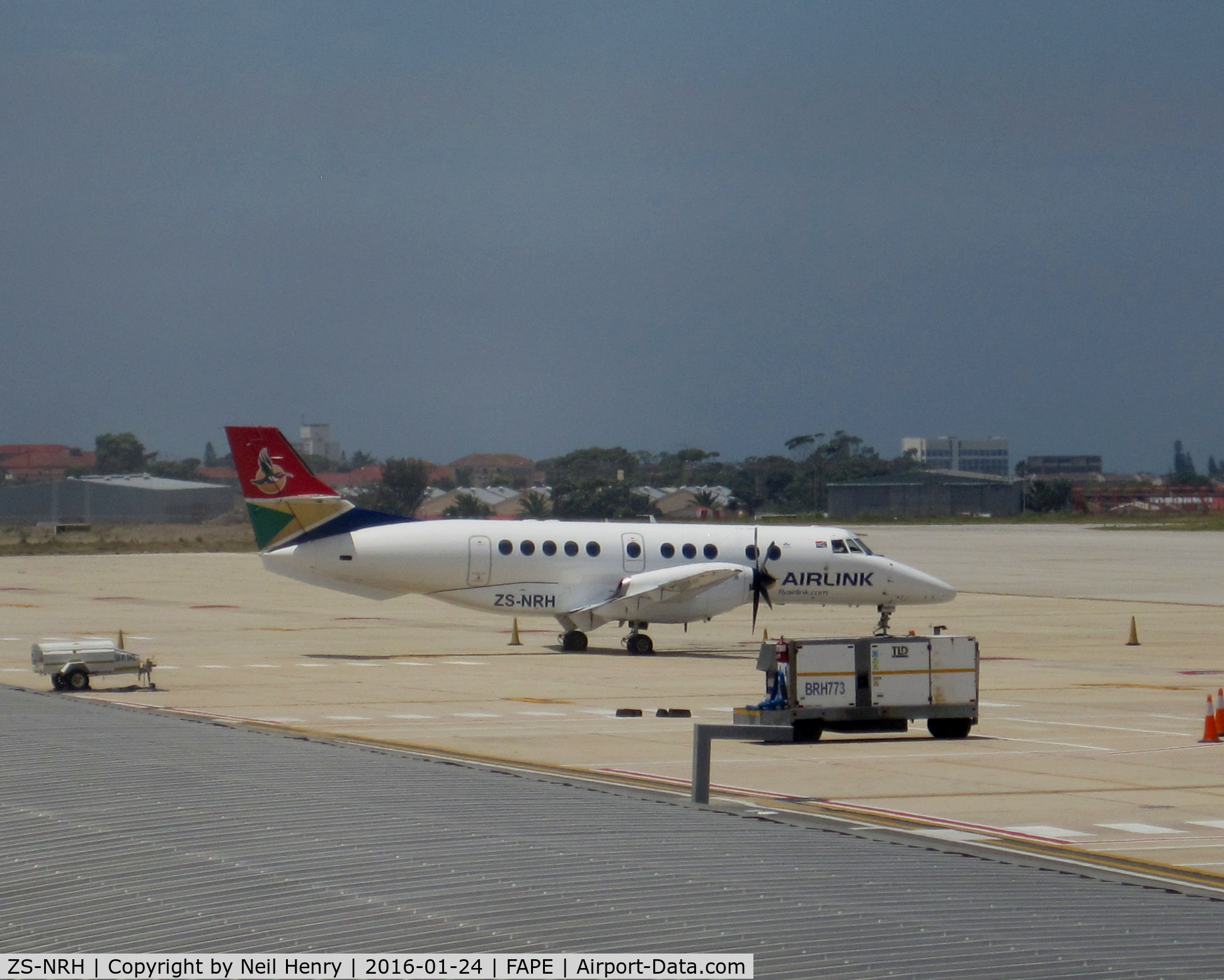 ZS-NRH, Embraer EMB-110 Bandeirante C/N Not found ZS-NRH, Taken from terminal building at Port Elizabeth