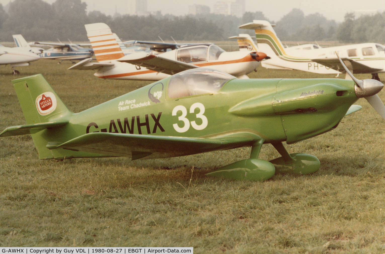 G-AWHX, 1971 Rollason Beta B2 C/N RAE/04, Stella Artois Rally at Ghent airfield.