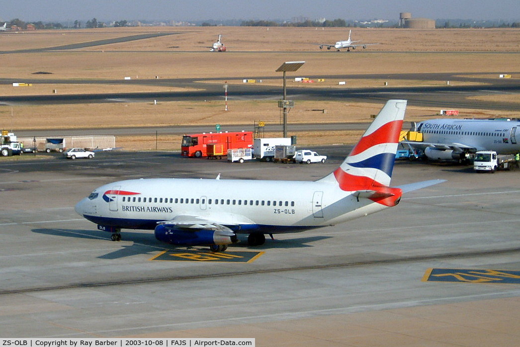 ZS-OLB, 1985 Boeing 737-236 C/N 23167, Boeing 737-236 [23167] (Comair/British Airways) Johannesburg Int~ZS 08/10/2003