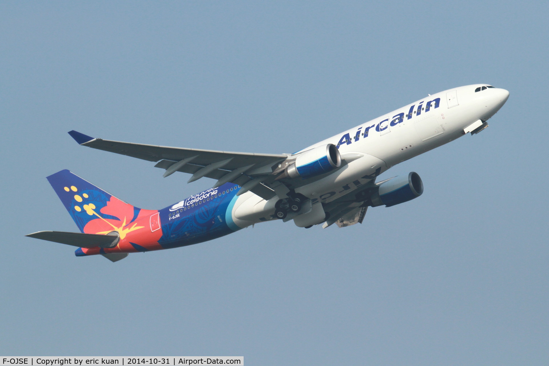 F-OJSE, Airbus A330-202 C/N 510, Caught F-OJSE Aircalin - Air Caledonie International Airbus A330-202 leaving WSAP after getting this new flower paint at Oct.31.2014.