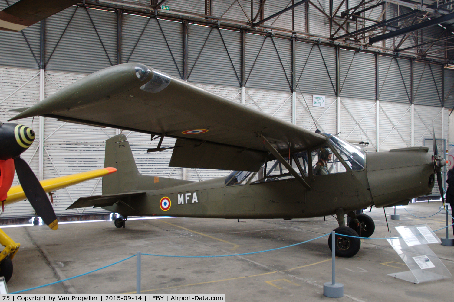 75, Nord 3400 Norbarbe C/N 75, Nord 3400 Norbarbe observation aircraft of the French Army light aviation service in the ALAT museum in Dax, France