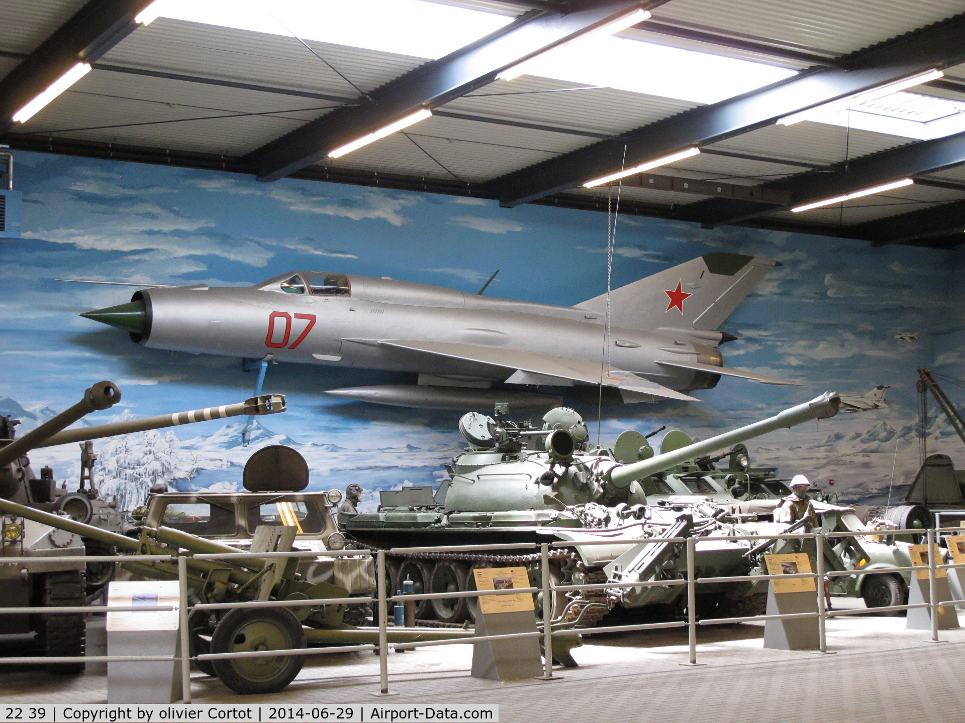 22 39, Mikoyan-Gurevich MiG-21SPS C/N 94A5510, In the beautiful Overloon museum