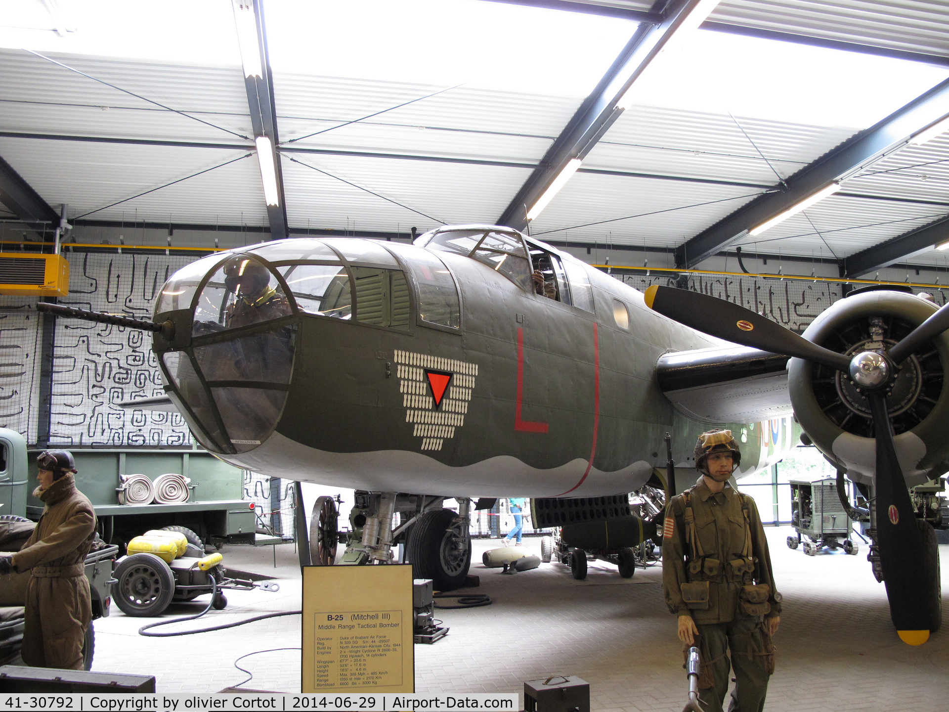 41-30792, North American B-25D Mitchell C/N 87-8957, Now safe in the superb Overloon museum