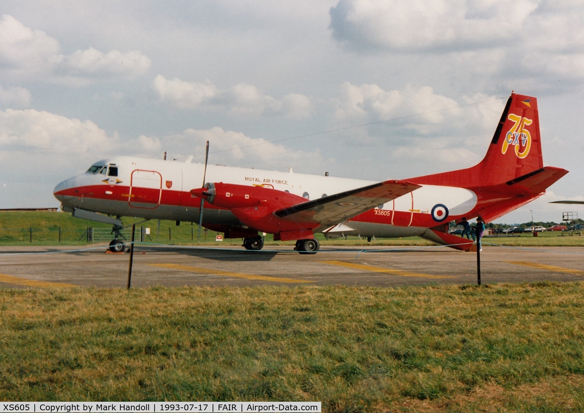 XS605, 1966 Hawker Siddeley HS-780 Andover E3 C/N BN12, XS605 pictured at IAT Fairford in July 1993.