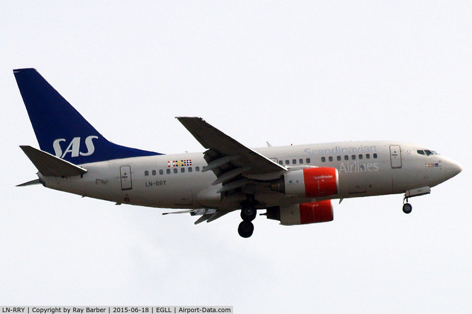 LN-RRY, 1998 Boeing 737-683 C/N 28297, Boeing 737-683 [28297] (SAS Scandinavian Airlines) Home~G 18/06/2015. On approach 27L.