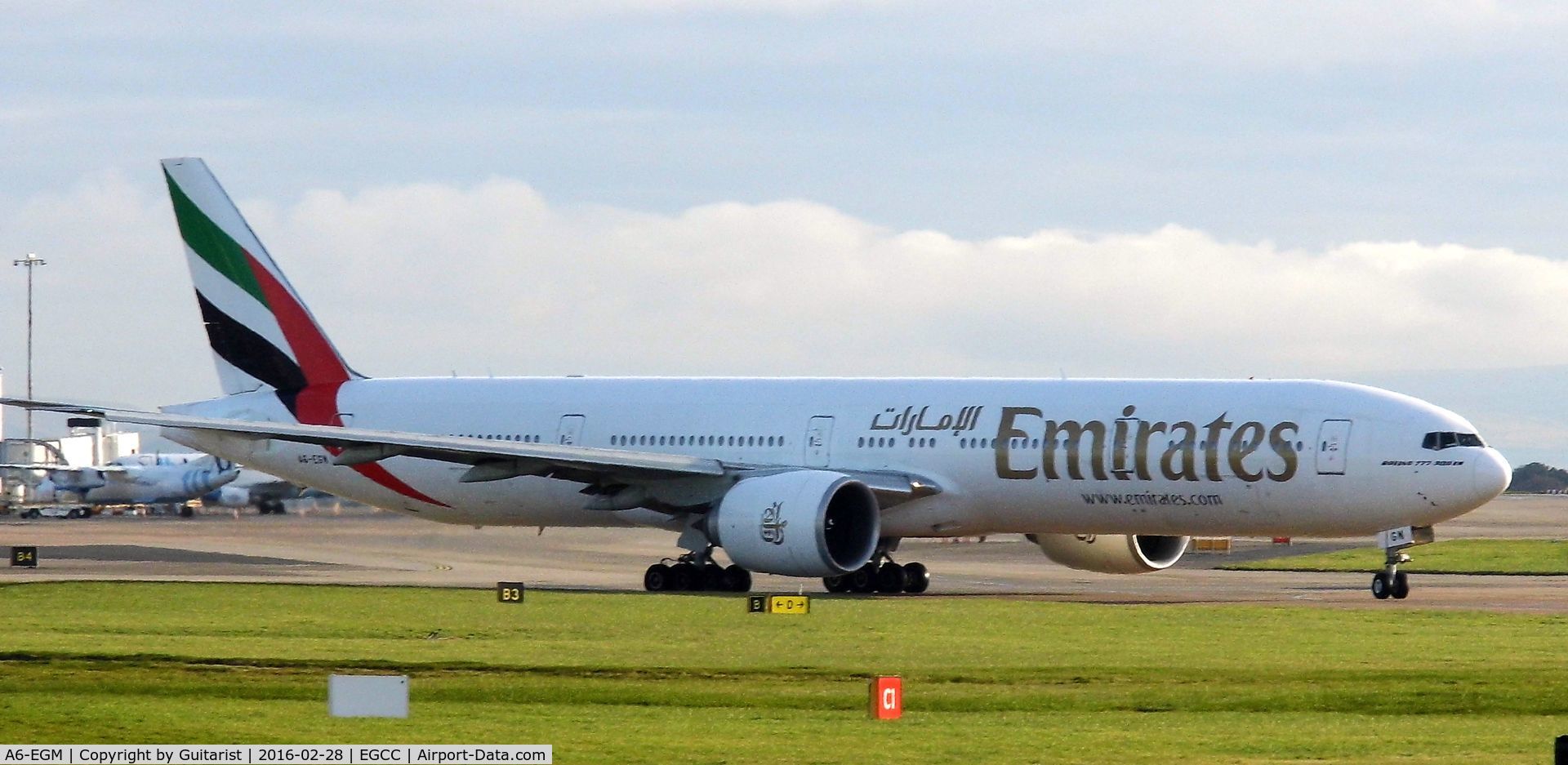 A6-EGM, 2012 Boeing 777-31H/ER C/N 41073, At Manchester