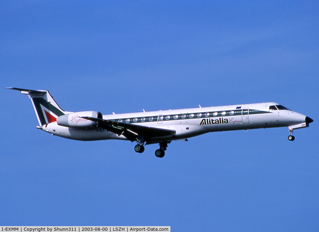 I-EXMM, 2003 Embraer ERJ-145LR (EMB-145LR) C/N 145738, Landing rwy 16