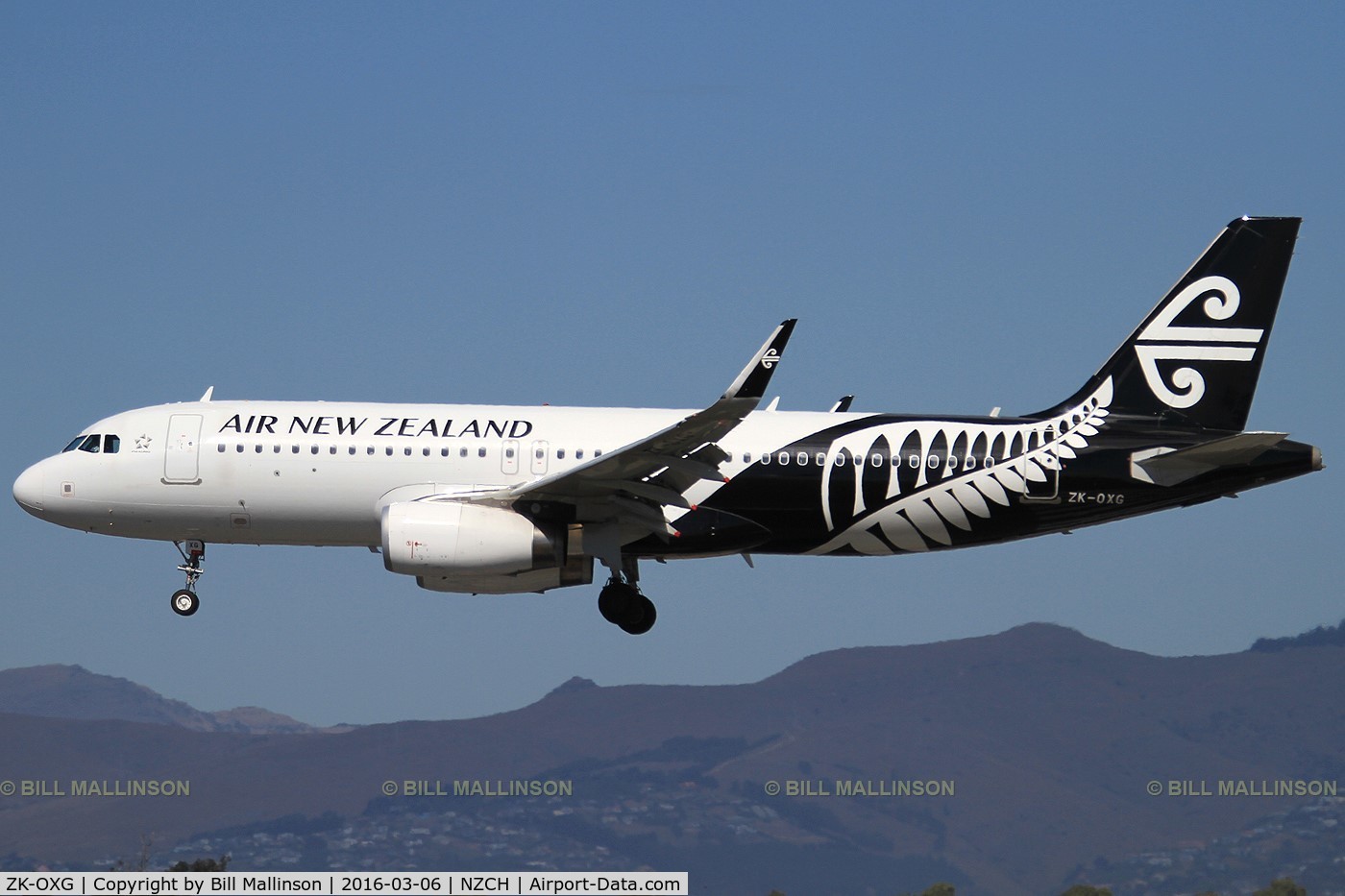 ZK-OXG, 2015 Airbus A320-232 C/N 6460, NZ521 from AKL