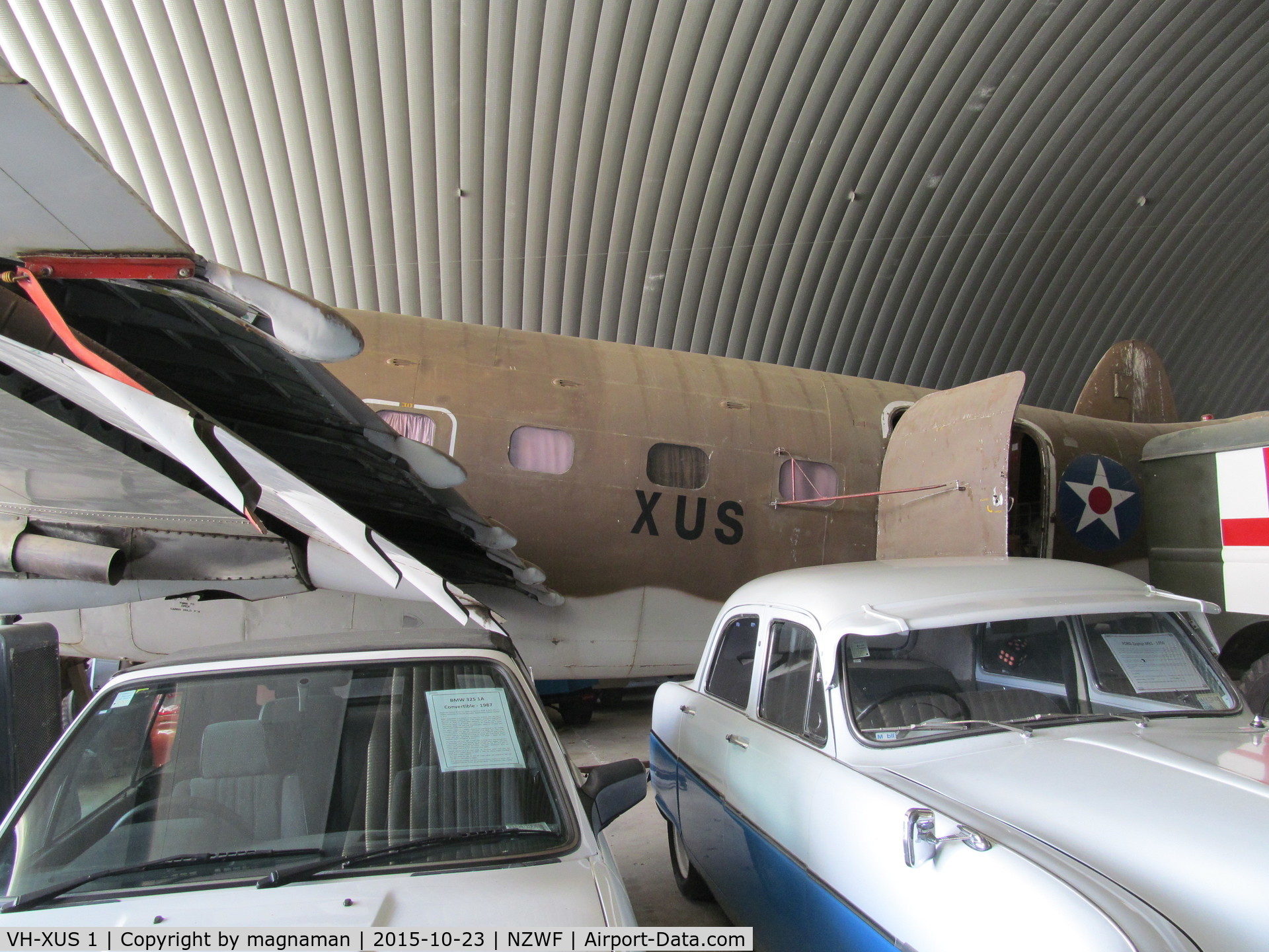 VH-XUS 1, Lockheed C-60A Lodestar C/N 18-2388, At Wanaka museum - stuffed in a cramped hangar