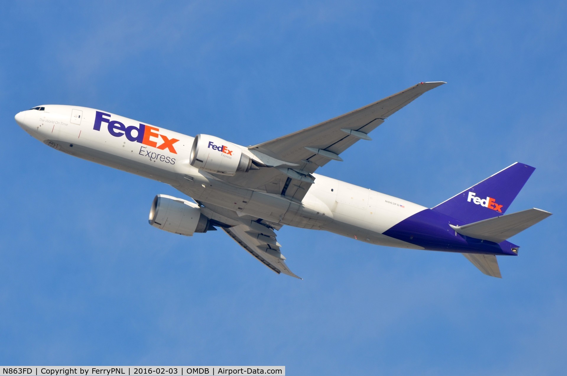 N863FD, 2012 Boeing 777-FS2 C/N 37734, Fedex B772 Freighter lifting-off.