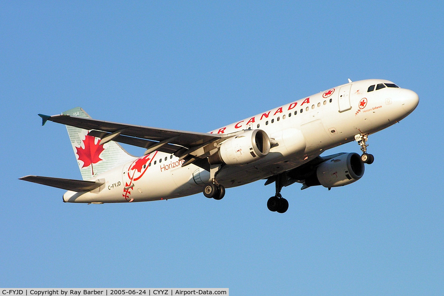 C-FYJD, 1997 Airbus A319-114 C/N 649, Airbus A319-113 [0649] (Air Canada) Toronto-Pearson International~C 24/06/2005