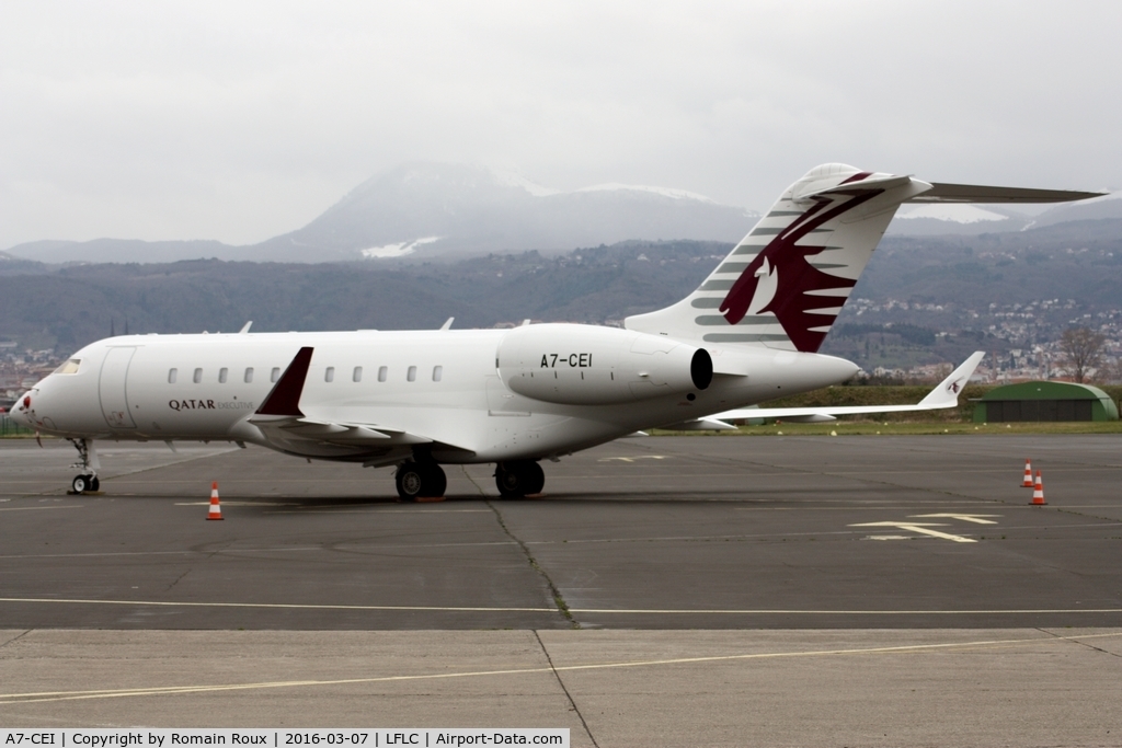 A7-CEI, 2013 Bombardier BD-700-1A11 Global 5000 C/N 9581, Parked, from Moscow