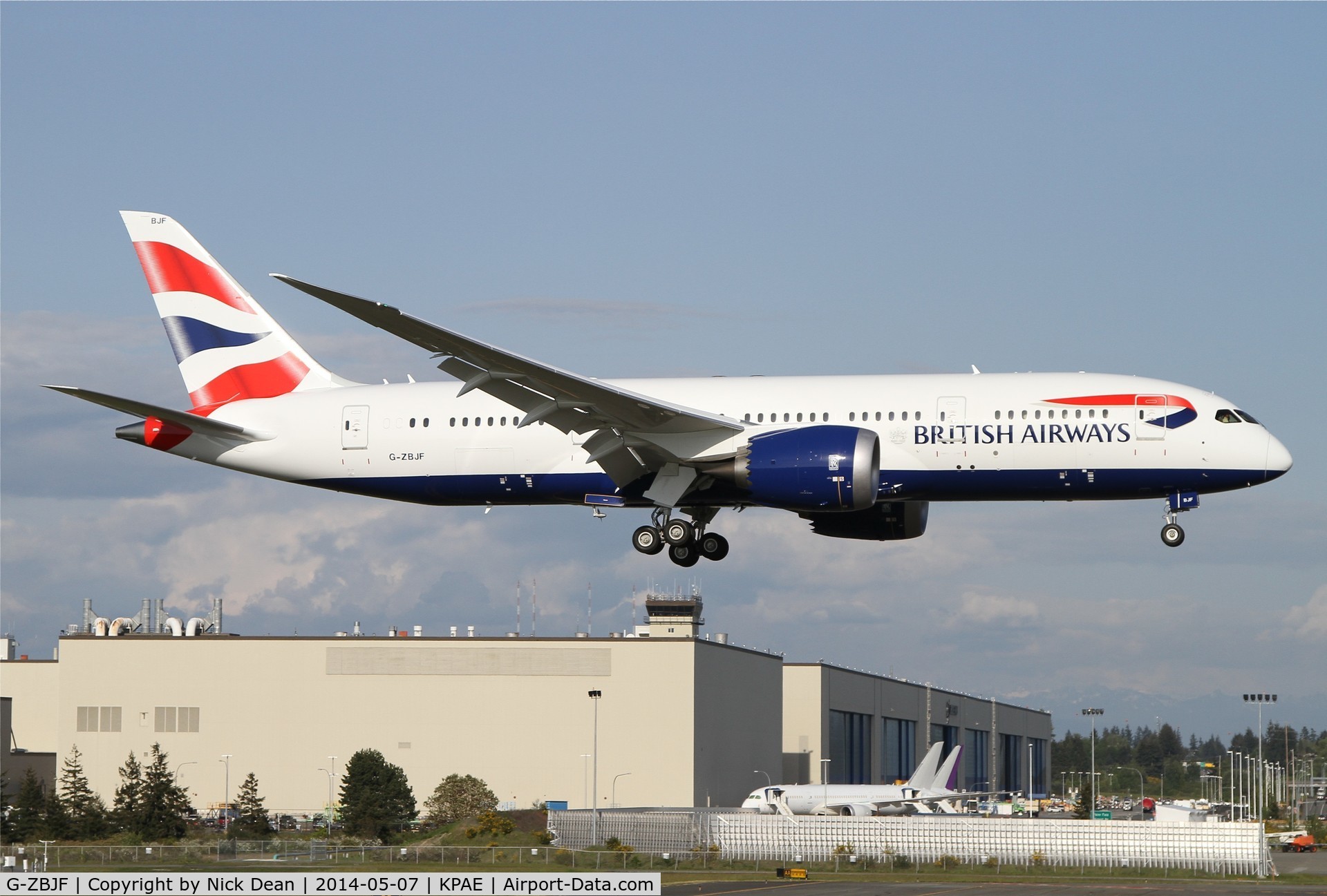 G-ZBJF, 2013 Boeing 787-8 Dreamliner C/N 38613, KPAE returning from a test flight.