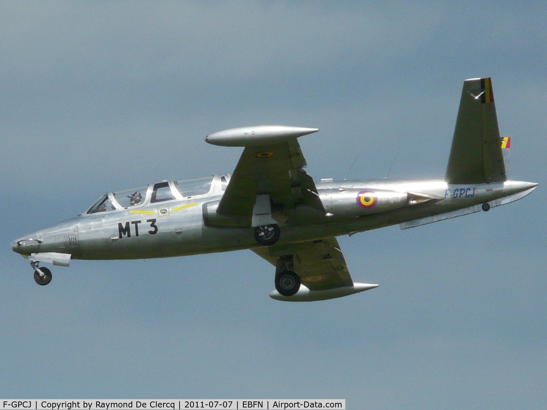 F-GPCJ, 1962 Fouga CM-170R Magister C/N 369, Landing at Koksijde open door in 2011.