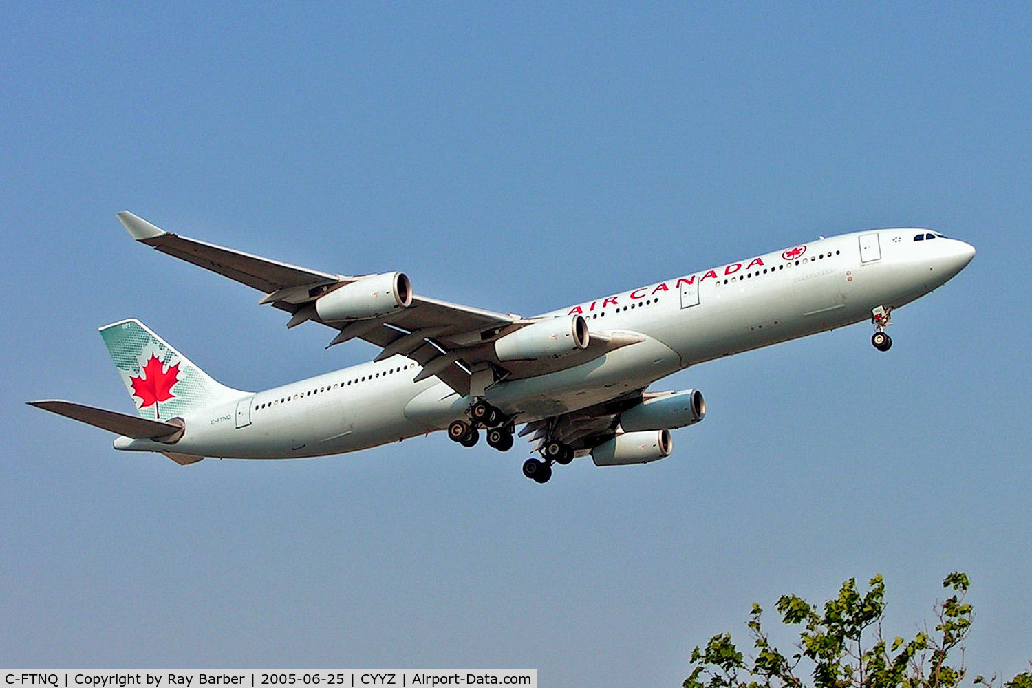 C-FTNQ, 1994 Airbus A340-313 C/N 088, Airbus A340-313 [088] (Air Canada) Toronto-Pearson International~C 25/06/2005