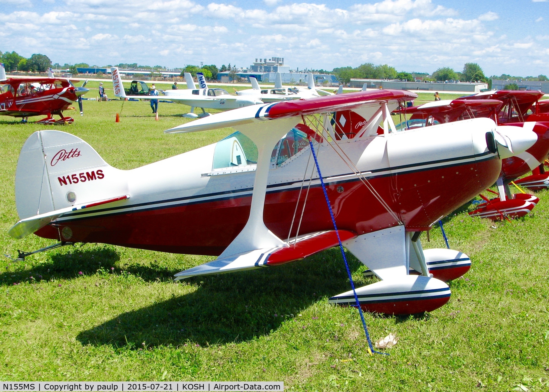 N155MS, 1969 Pitts S-1 Special C/N 4667, At AirVenture.