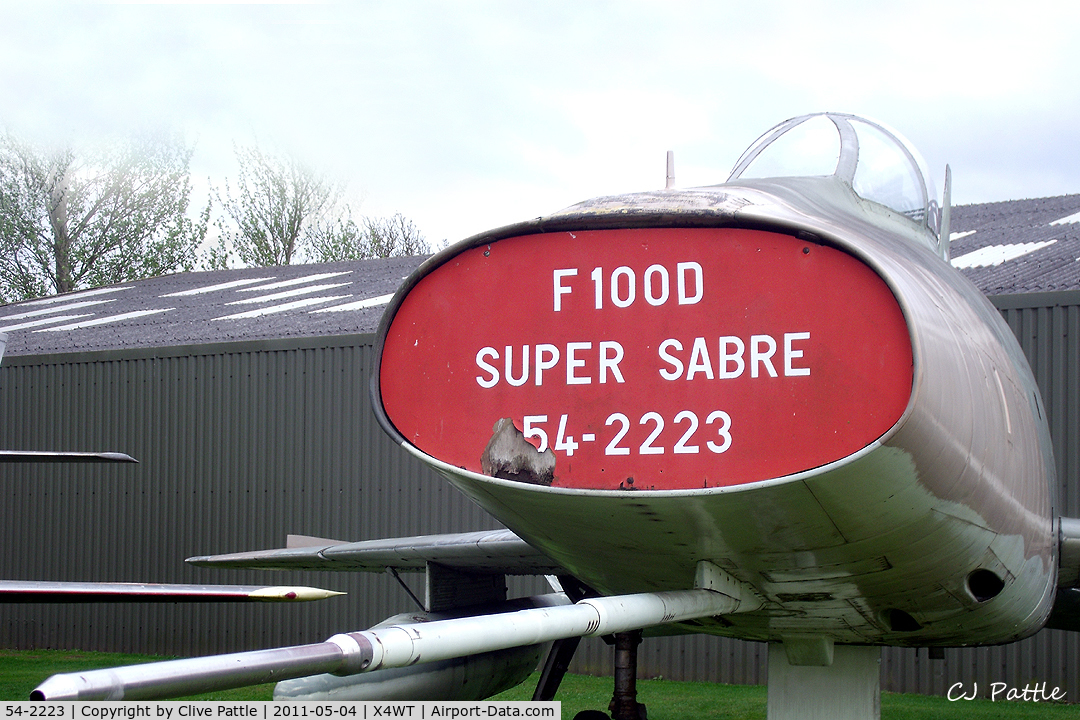 54-2223, North American F-100D Super Sabre C/N 223-103, Nose close-up at the Newark Air Museum, Winthorpe, Nottinghamshire. X4WT