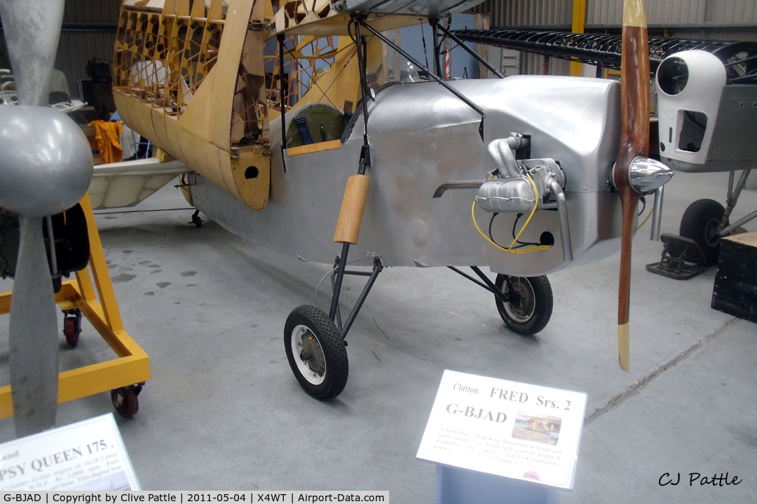 G-BJAD, 2002 Clutton-Tabenor Fred Series 2 C/N PFA 029-10586, Preserved at the Newark Air Museum, Winthorpe, Nottinghamshire. X4WT