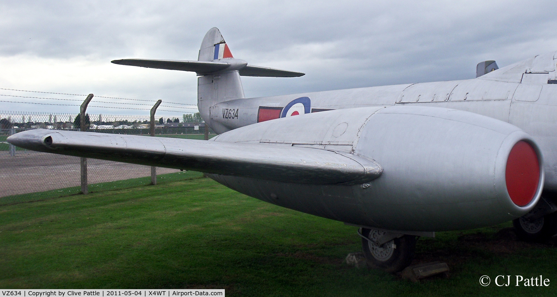 VZ634, Gloster Meteor T.7 C/N Not found VZ634, Preserved at the Newark Air Museum, Winthorpe, Nottinghamshire. X4WT