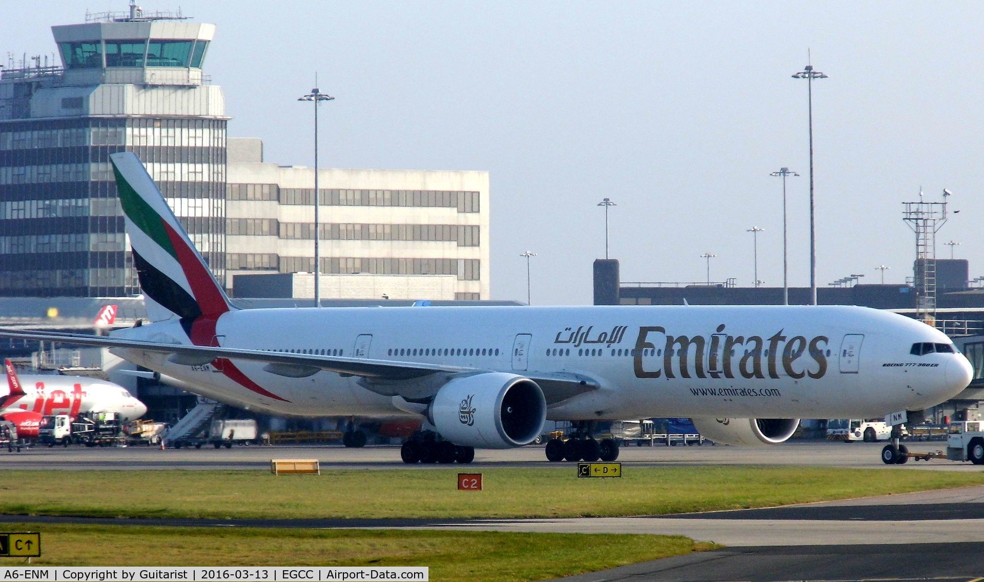 A6-ENM, 2013 Boeing 777-31H/ER C/N 41359, At Manchester