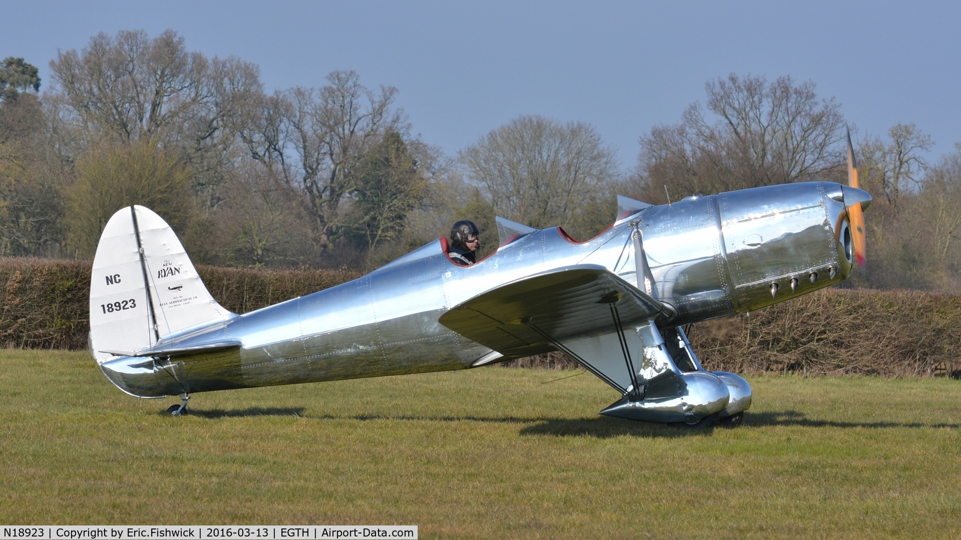N18923, 1939 Ryan Aeronautical ST-A C/N 322, x. NC18923 at The Shuttleworth Collection, March 2016.
