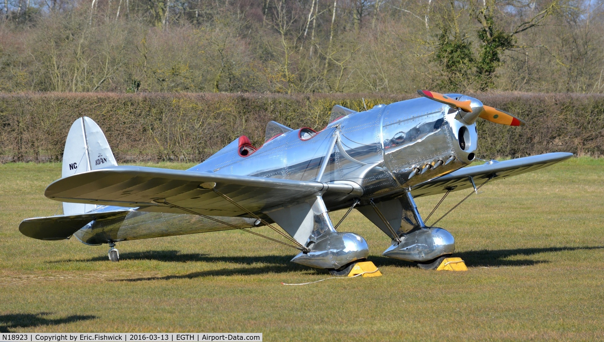 N18923, 1939 Ryan Aeronautical ST-A C/N 322, 3. NC18923 at The Shuttleworth Collection, March 2016.