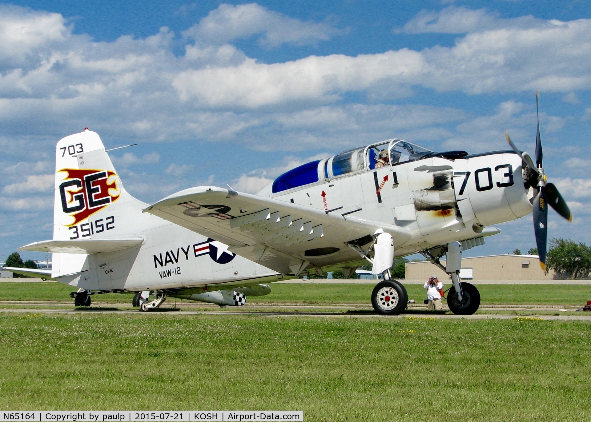 N65164, 1955 Douglas EA-1E Skyraider AD-5W C/N 55-471DH, At AirVenture.