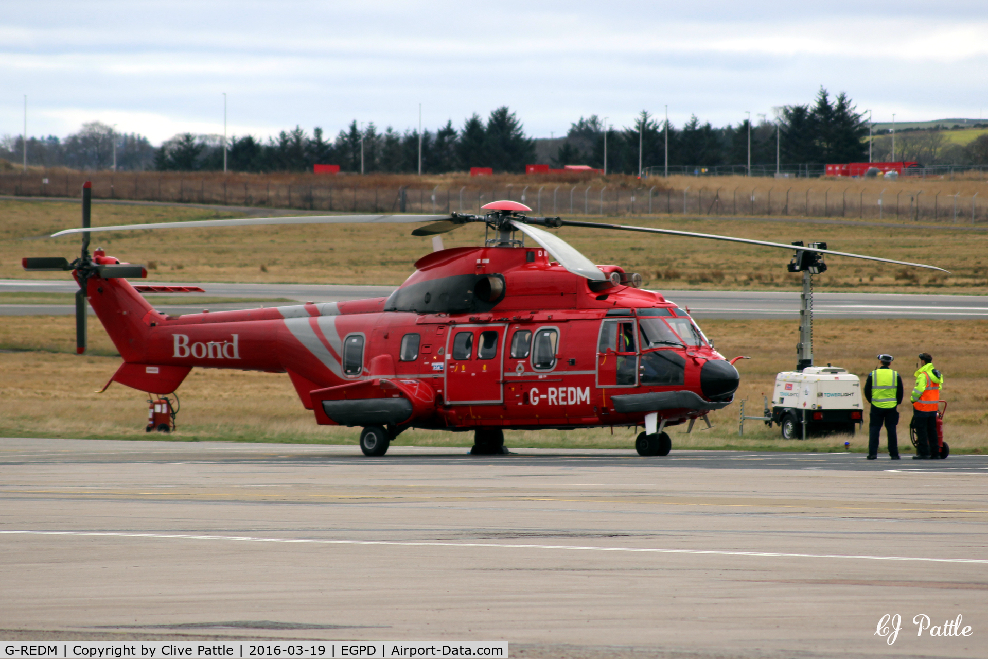 G-REDM, 2004 Eurocopter AS-332L-2 Super Puma C/N 2614, Engine start up at Aberdeen EGPD