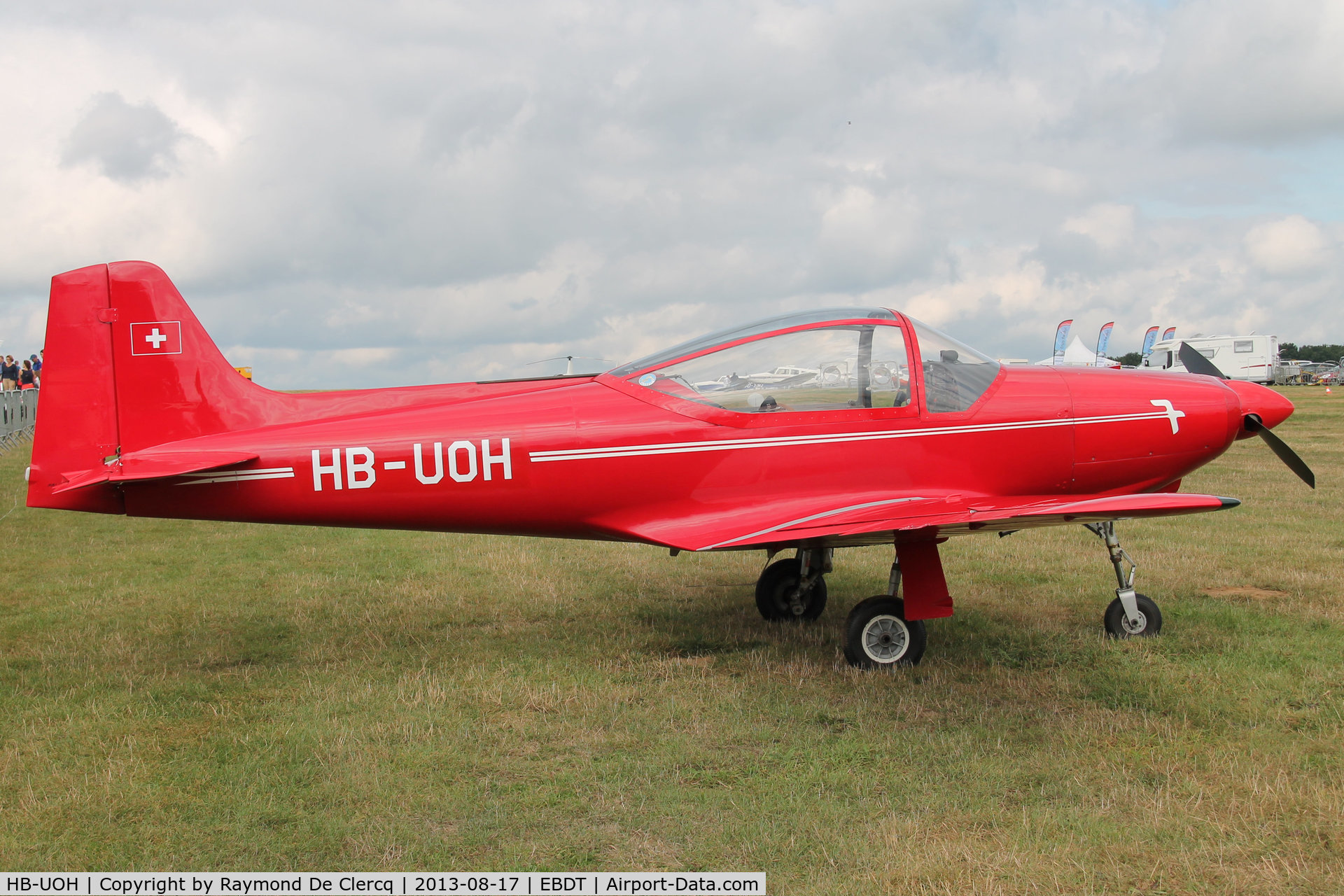 HB-UOH, 1956 Aviamilano F-8L Falco Series 1 C/N 105, Schaffen fly in.