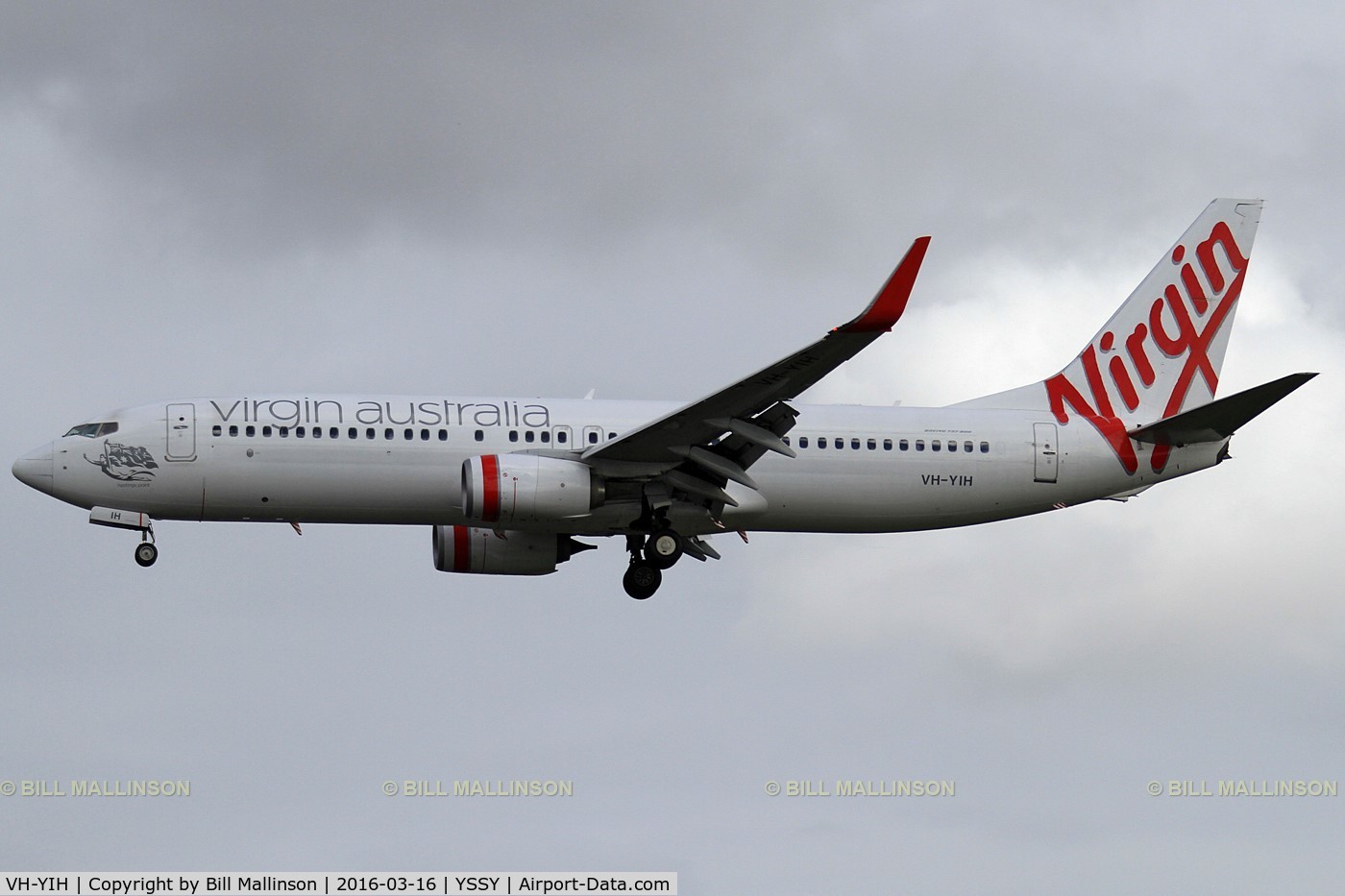 VH-YIH, 2012 Boeing 737-8FE C/N 38712, FINALS TO 16R