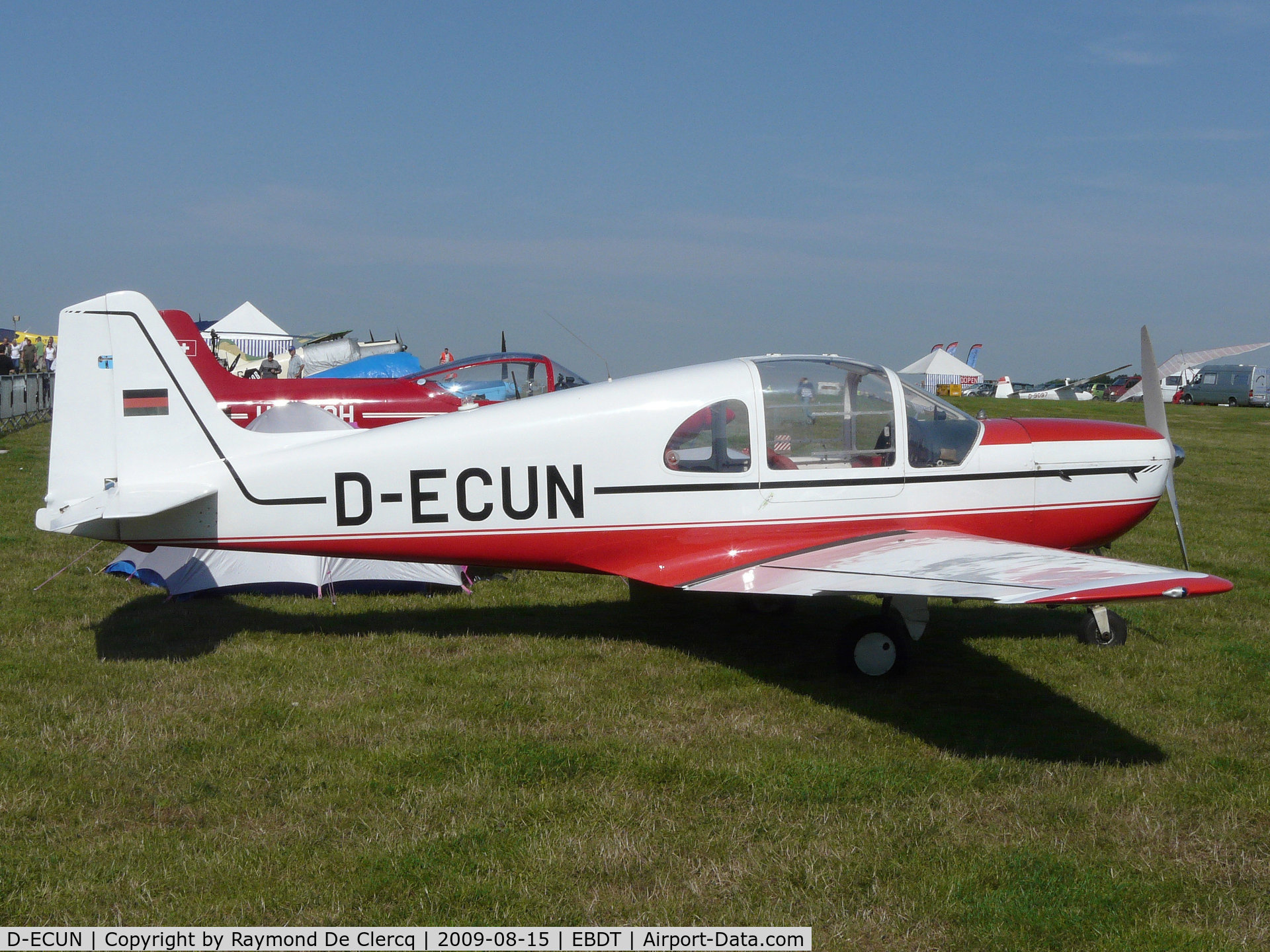 D-ECUN, Ambrosini F.7 Rondone II C/N 10, Schaffen fly in.