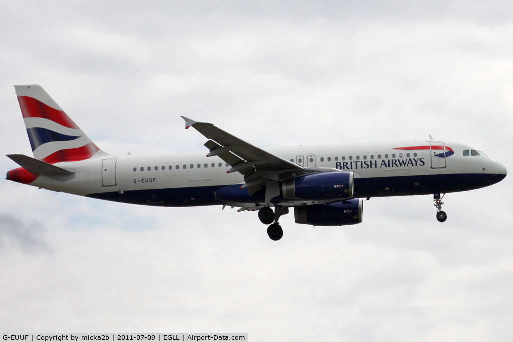 G-EUUF, 2002 Airbus A320-232 C/N 1814, Landing