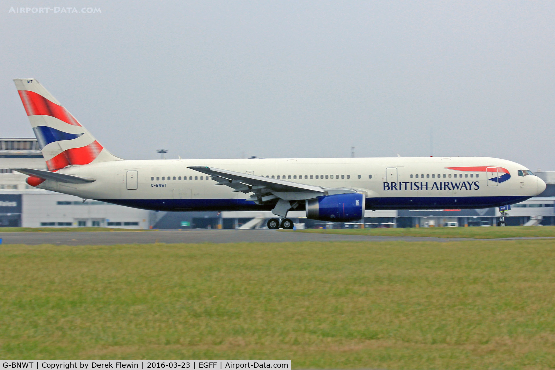 G-BNWT, 1992 Boeing 767-336 C/N 25828, 767-336, British Airways Cardiff based, callsign Speedbird 9153, seen departing runway 12 for Orlando Sanford for scrapping.