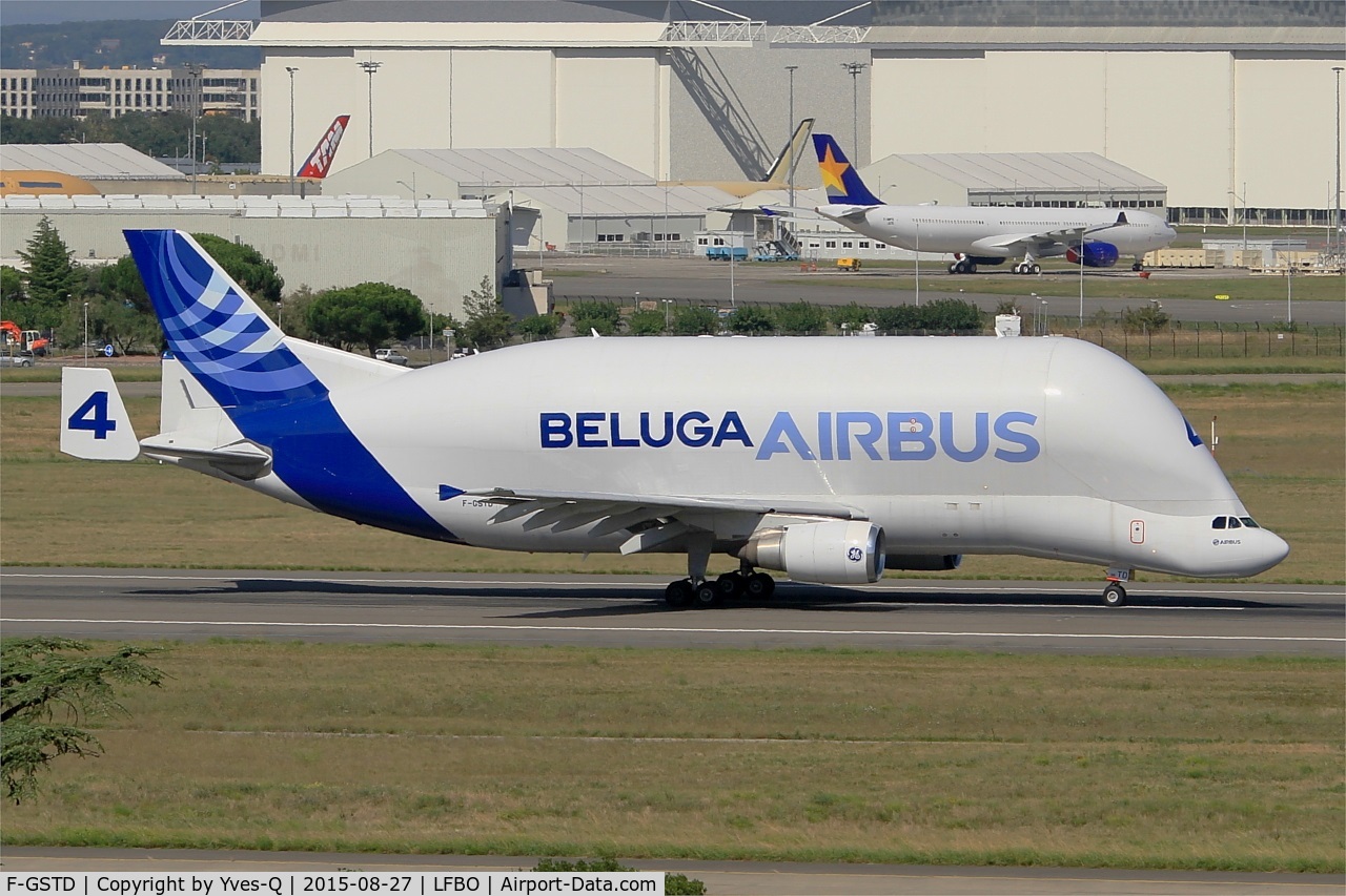 F-GSTD, 1998 Airbus A300B4-608ST Beluga C/N 776, Airbus A300B4-608ST Beluga, Take off run rwy 14R, Toulouse-Blagnac Airport (LFBO-TLS)