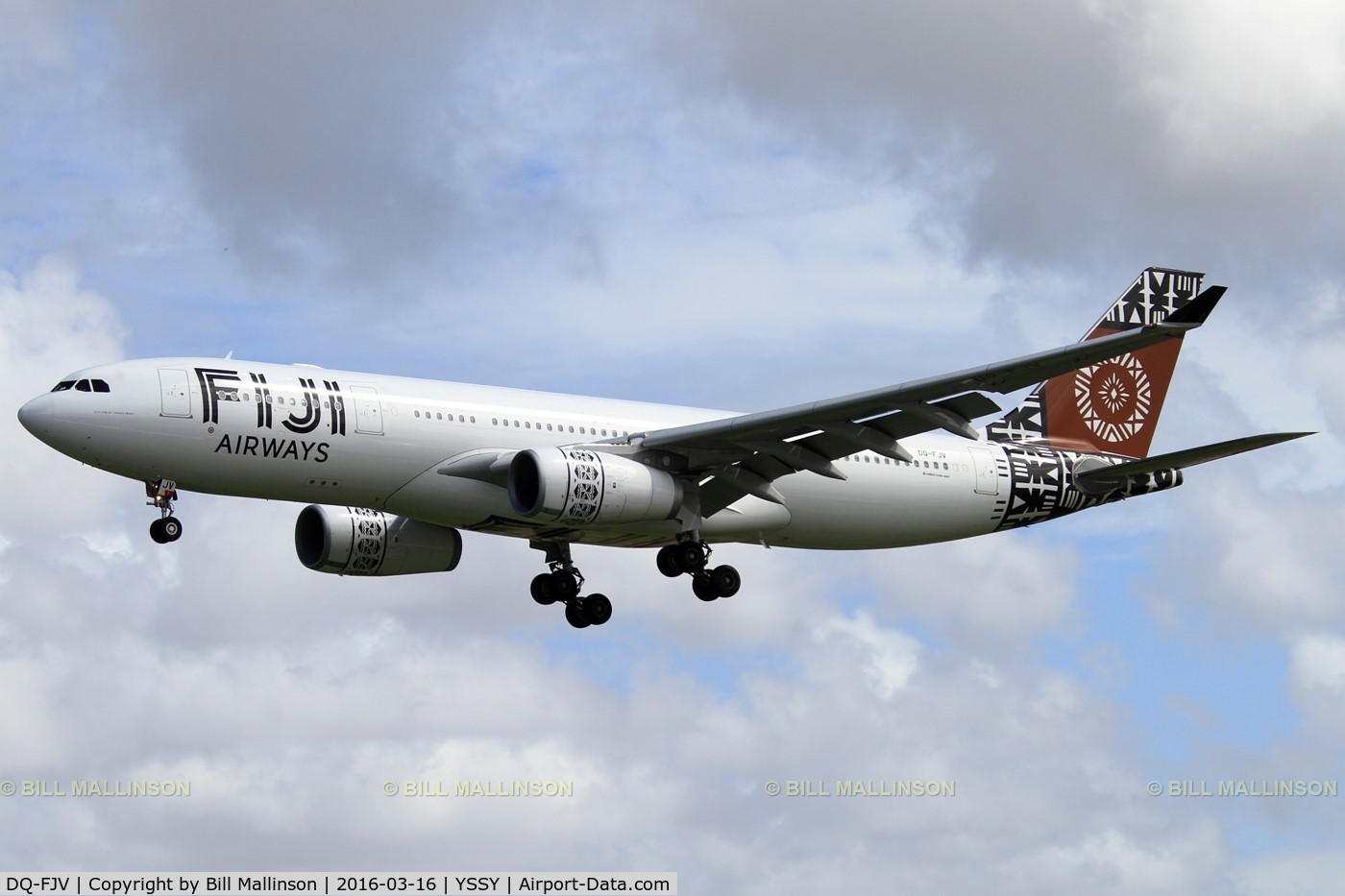 DQ-FJV, 2013 Airbus A330-243 C/N 1465, finals to 16R