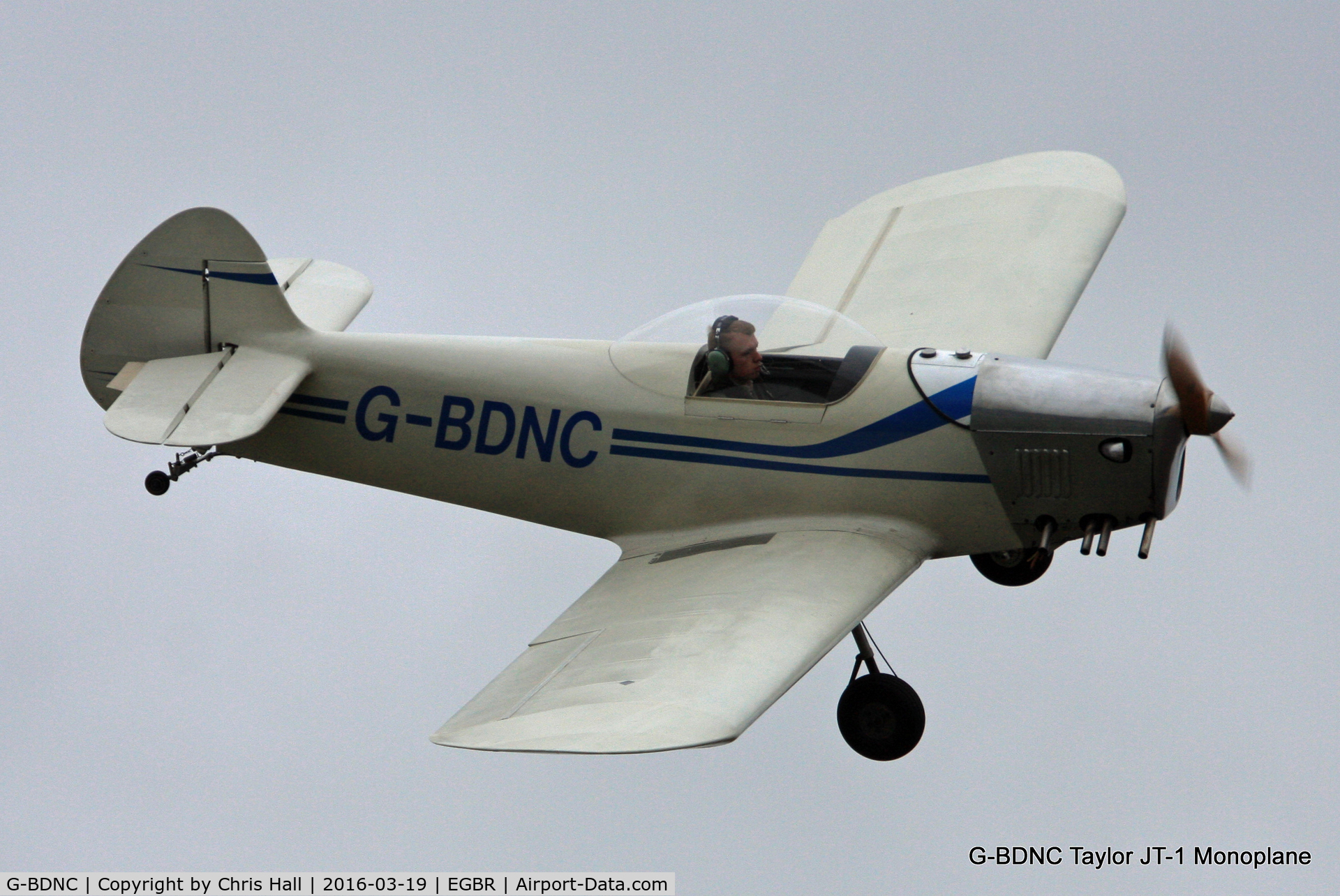 G-BDNC, 1984 Taylor JT-1 Monoplane C/N PFA 1454, at Breighton airfield